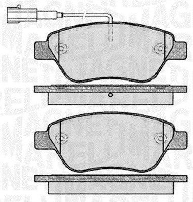 MAGNETI MARELLI stabdžių trinkelių rinkinys, diskinis stabdys 363916060430